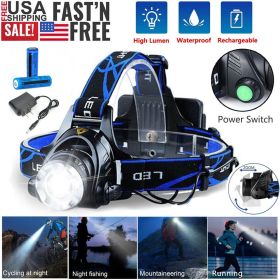 Super Bright 9900000LM Rechargeable Headlamp LED Headlight Head Torch Flashlight