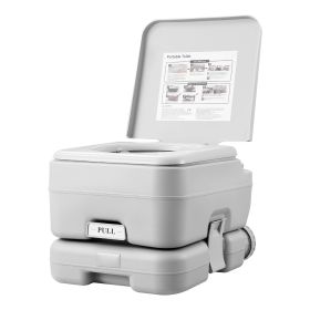 Portable Toilet for Camping with Carry Bag, RV Toilet with 3.2 Gal Waste Tank, Push-Button Pressurized Flush Commode